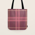 Warm Retro Plaid Pattern Tote Bag Gallery Image 1