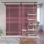 Warm Retro Plaid Pattern Wall Mural Gallery Image 1