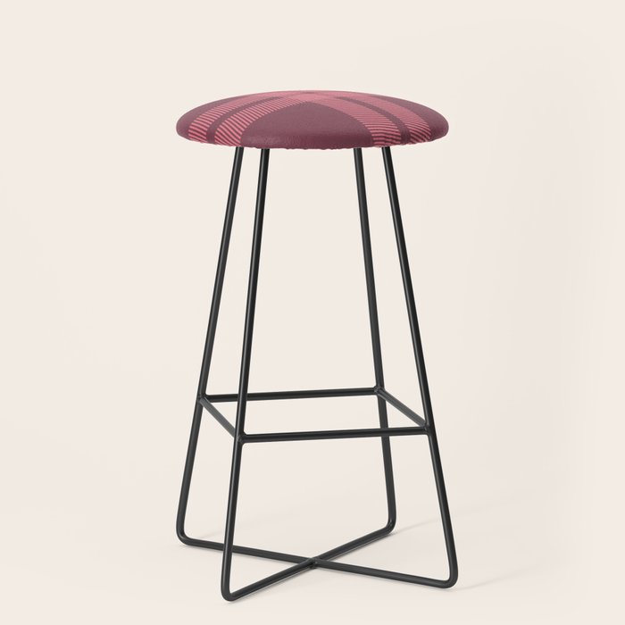 Warm Retro Plaid Pattern Stool Gallery Image 1