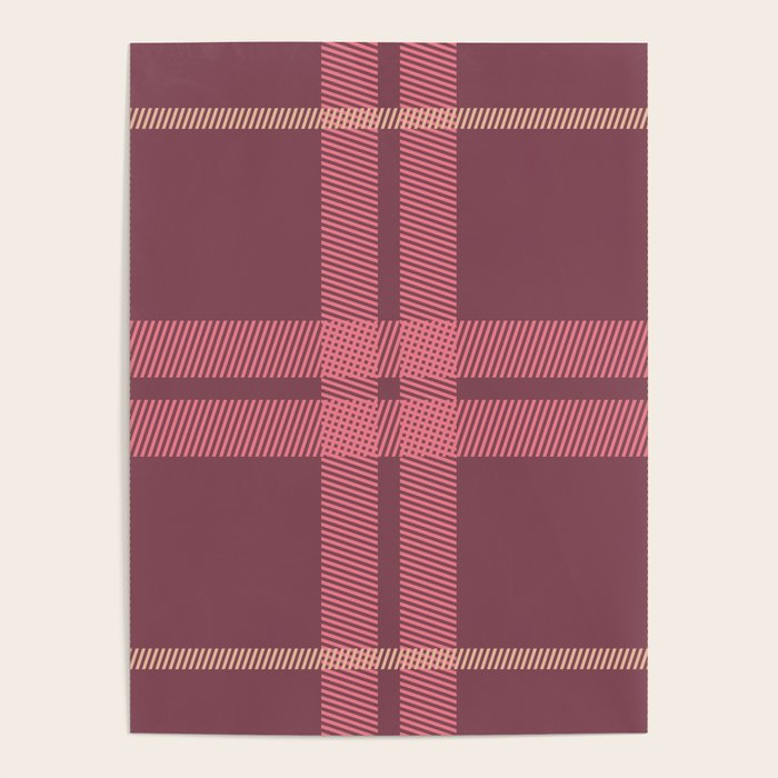 Warm Retro Plaid Pattern Poster Gallery Image 1