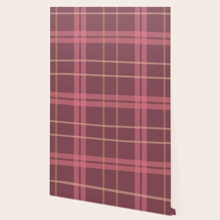 Warm Retro Plaid Pattern Wallpaper Gallery Image 2