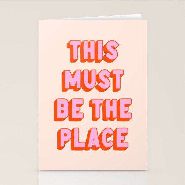 This Must Be The Place: The Peach Edition Stationery Card Gallery Image 2