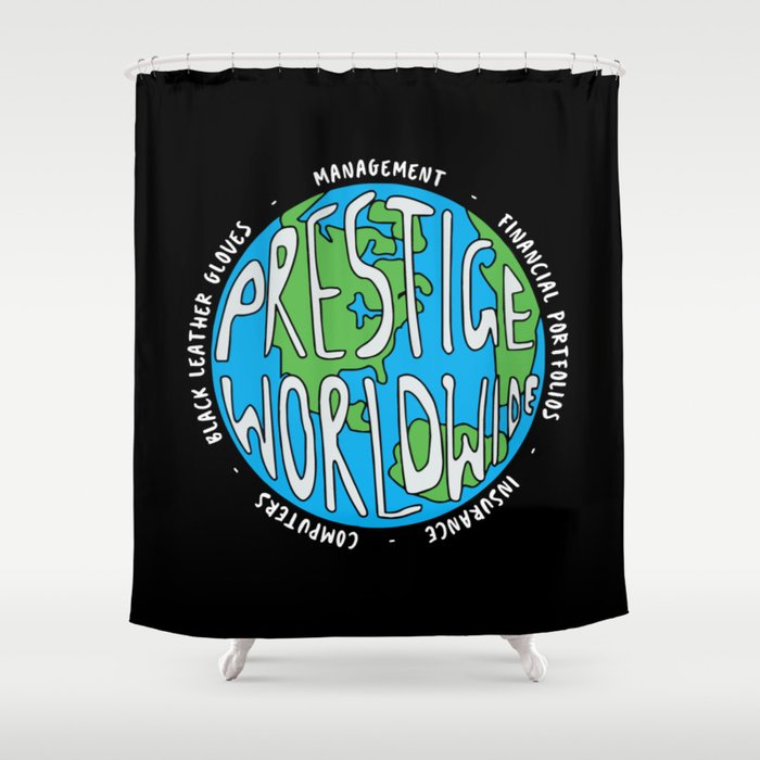 Prestige Worldwide Enterprise, The First Word In Entertainment, Step Brothers Original Design for Wa Shower Curtain Gallery Image 1