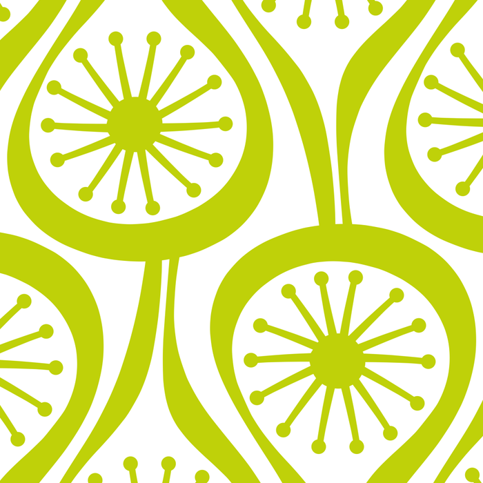 Lime Green Mid Century Modern Atomic Drops Retro Pattern on White Coffee Mug Gallery Image 2
