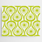 Lime Green Mid Century Modern Atomic Drops Retro Pattern on White Jigsaw Puzzle Gallery Image 1