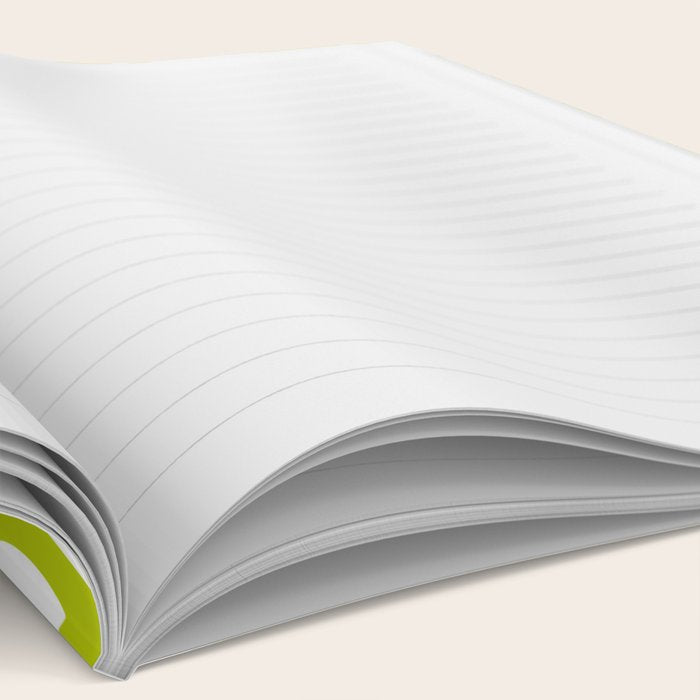 Lime Green Mid Century Modern Atomic Drops Retro Pattern on White Notebook Gallery Image 2