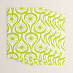 Lime Green Mid Century Modern Atomic Drops Retro Pattern on White Wrapping Paper Gallery Image 3