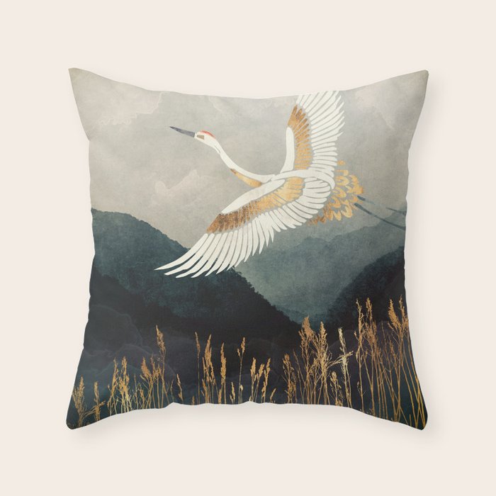 Elegant Flight Throw Pillow Gallery Image 1
