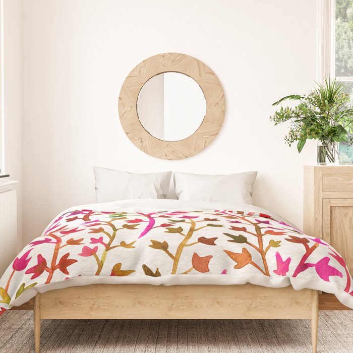 Pink Ivy Duvet Cover Gallery Image 3