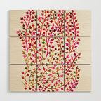 Pink Ivy Wood Wall Art Gallery Image 1
