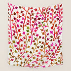 Pink Ivy Wall Tapestry Gallery Image 4