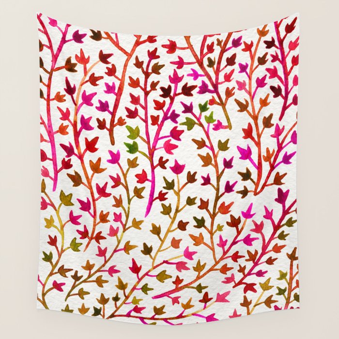 Pink Ivy Wall Tapestry Gallery Image 4
