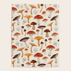 Mushroom Medley Pattern - Neutral Poster Gallery Image 4