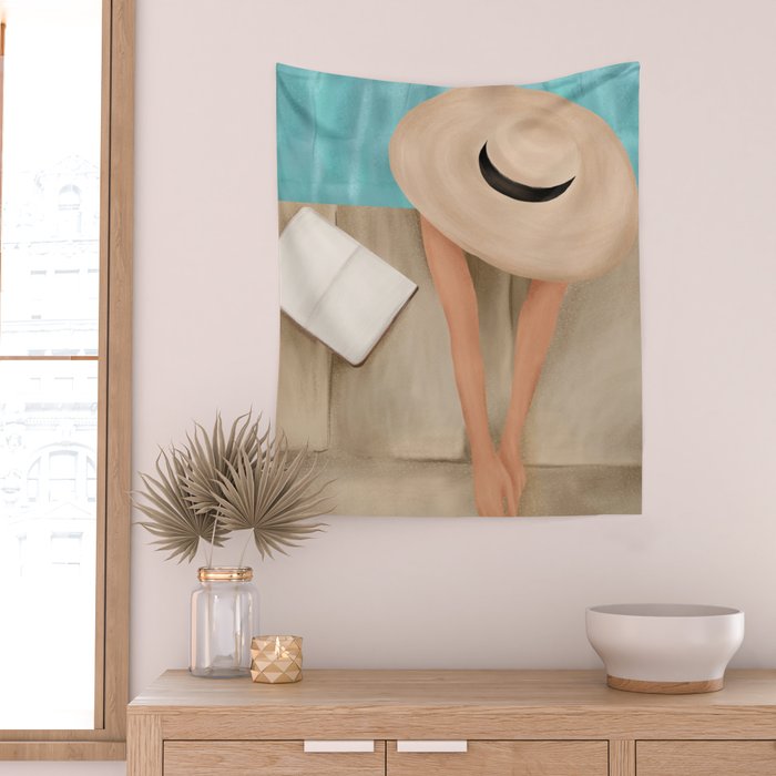 On the edge of the Pool II Wall Tapestry Gallery Image 2