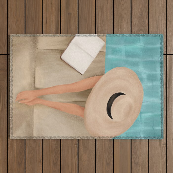 On the edge of the Pool II Outdoor Rug Gallery Image 1