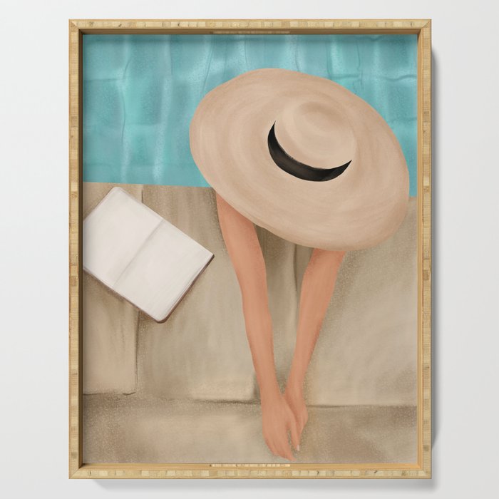 On the edge of the Pool II Serving Tray Gallery Image 1