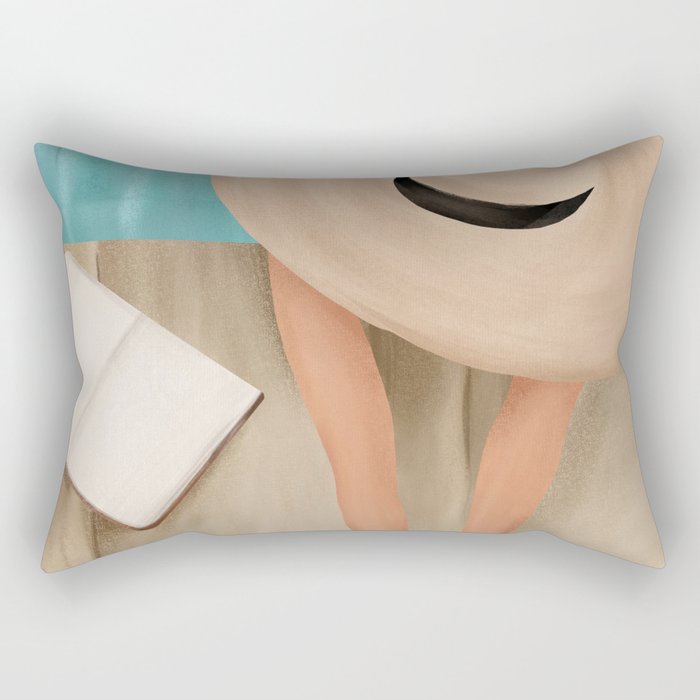 On the edge of the Pool II Rectangular Pillow Gallery Image 2