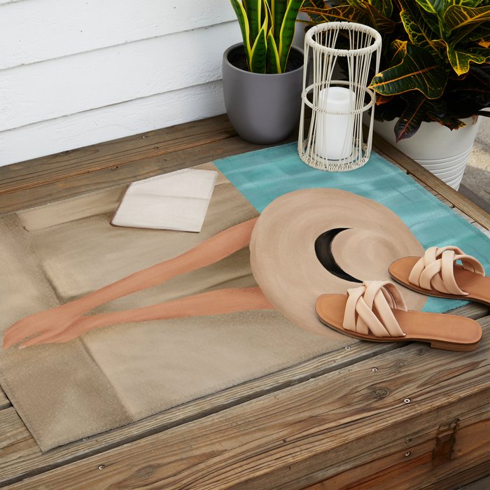 On the edge of the Pool II Outdoor Rug Gallery Image 2
