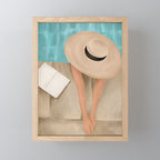 On the edge of the Pool II Mini Art Print Gallery Image 1