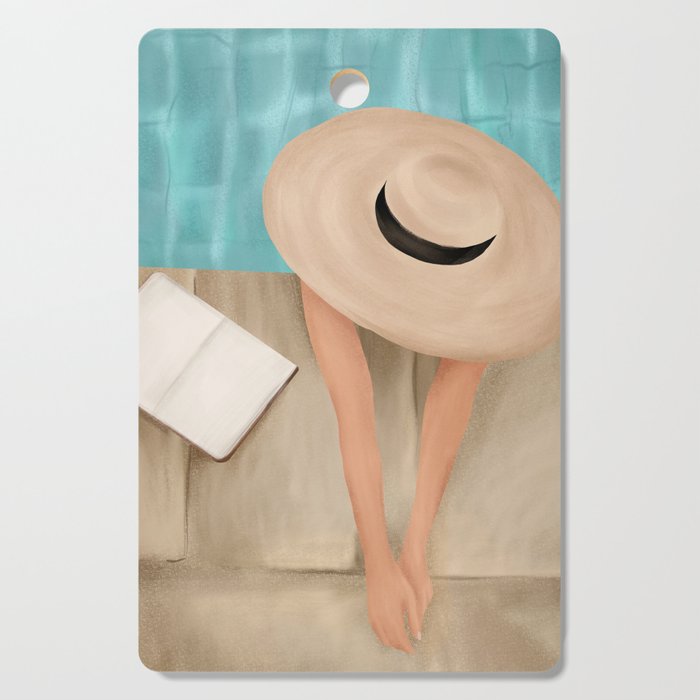On the edge of the Pool II Cutting Board Gallery Image 1