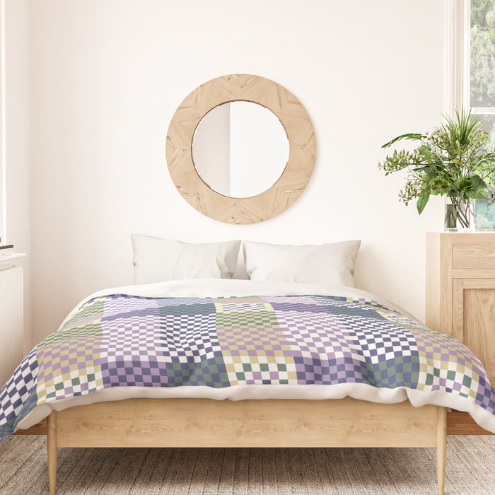 Bold colors block grid C Duvet Cover Gallery Image 3