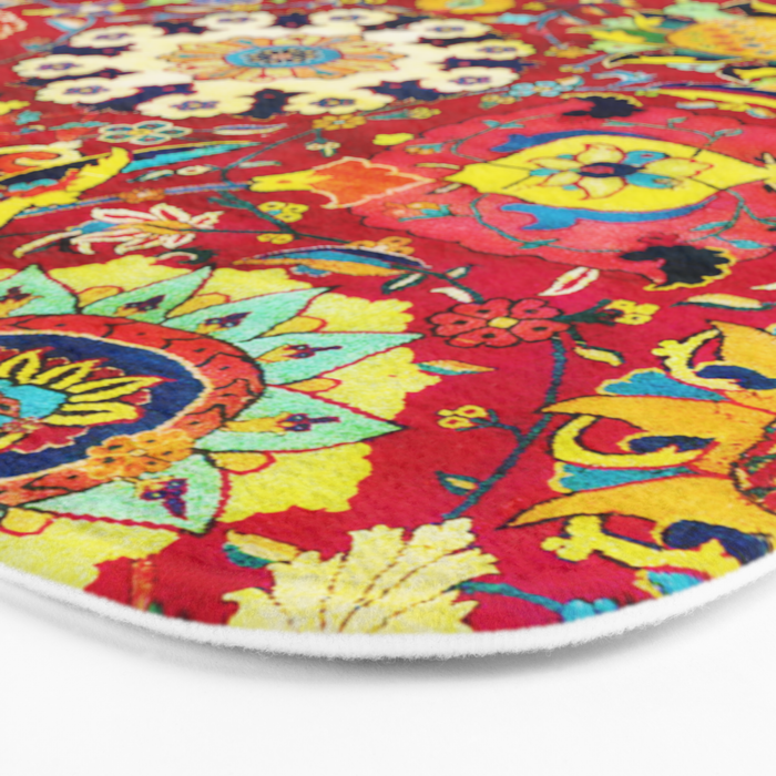 Kirman 17th Century Vase Carpet Print Bath Mat Gallery Image 3