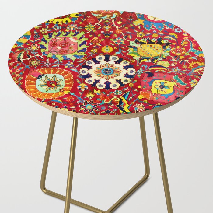 Kirman 17th Century Vase Carpet Print Side Table Gallery Image 2