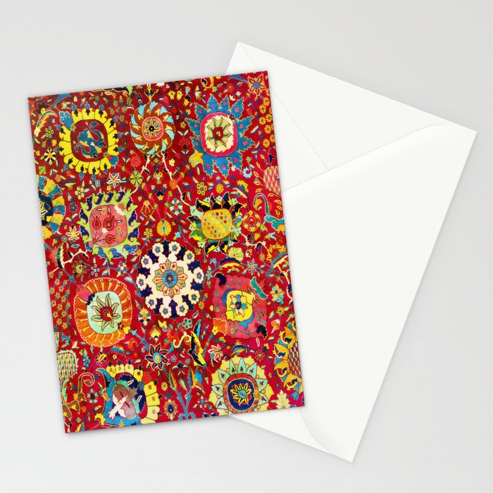 Kirman 17th Century Vase Carpet Print Stationery Card Gallery Image 2