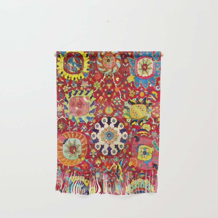 Kirman 17th Century Vase Carpet Print Wall Hanging Gallery Image 1