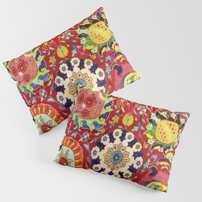 Kirman 17th Century Vase Carpet Print Pillow Sham Gallery Image 3