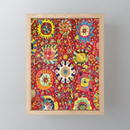Kirman 17th Century Vase Carpet Print Mini Art Print Gallery Image 1