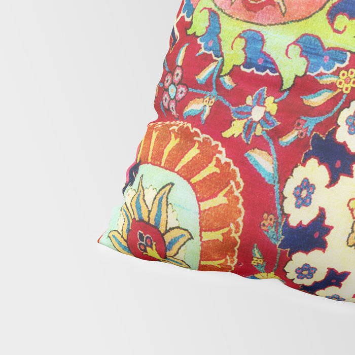 Kirman 17th Century Vase Carpet Print Pillow Sham Gallery Image 4