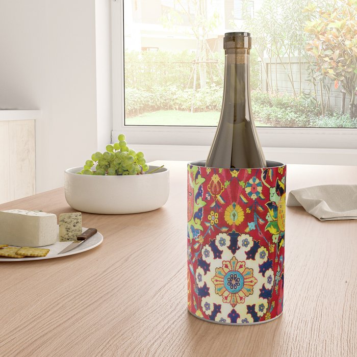 Kirman 17th Century Vase Carpet Print Wine Chiller Gallery Image 4