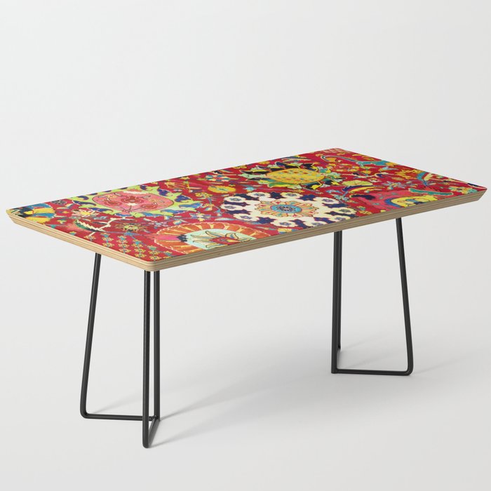 Kirman 17th Century Vase Carpet Print Coffee Table Gallery Image 1