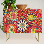 Kirman 17th Century Vase Carpet Print Credenza Gallery Image 1