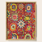 Kirman 17th Century Vase Carpet Print Serving Tray Gallery Image 1