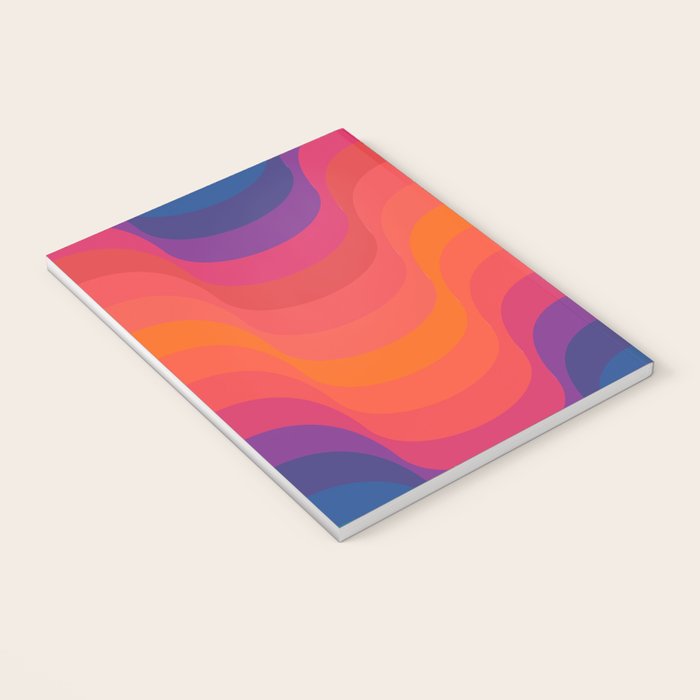 Retro Sacred Geometry | 80s Wavy Vibe Notebook Gallery Image 3