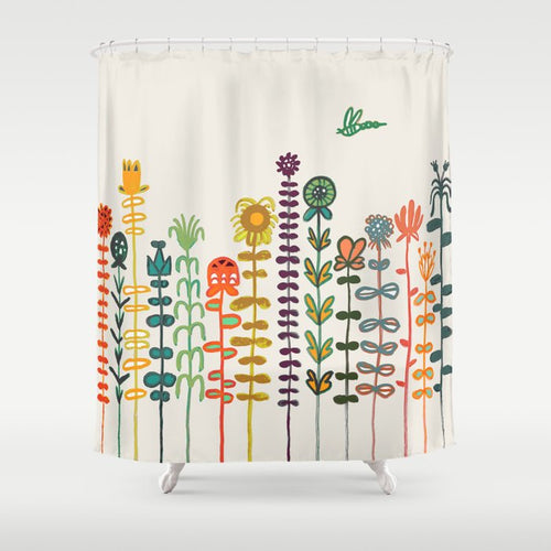 Happy Garden Shower Curtain