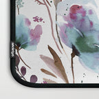 Poppies Loose Floral Watercolor - Meadow Wildflowers - Aqua Plum  Laptop Sleeve Gallery Image 3