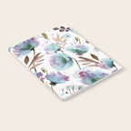Poppies Loose Floral Watercolor - Meadow Wildflowers - Aqua Plum  Notebook Gallery Image 2