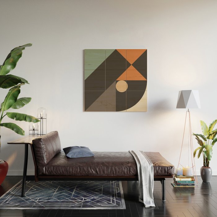 Mid Century 08E Wood Wall Art Gallery Image 2