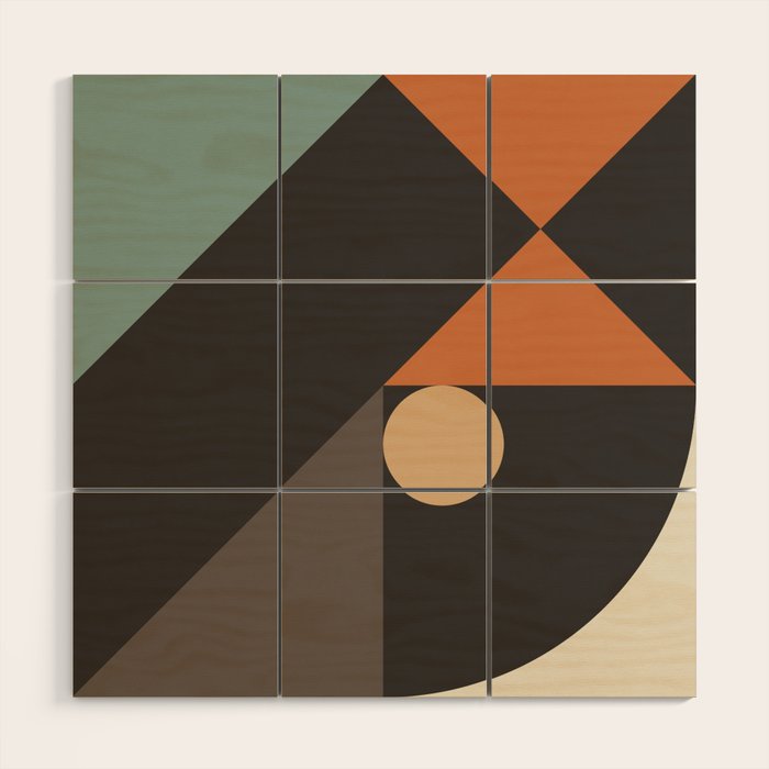 Mid Century 08E Wood Wall Art Gallery Image 1