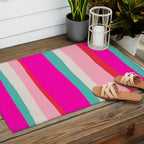 Candy Stripe Christmas Outdoor Rug Gallery Image 2
