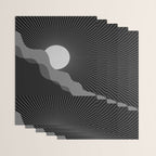 Abstraction_SUNRISE_SUNSET_BLACK_WHITE_MONO_POP_ART_0622A Wrapping Paper Gallery Image 3
