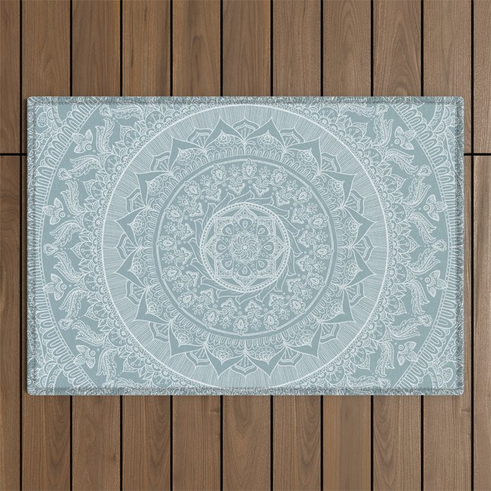 Mandala - Soft turquoise Outdoor Rug Gallery Image 1