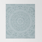Mandala - Soft turquoise Throw Blanket Gallery Image 2