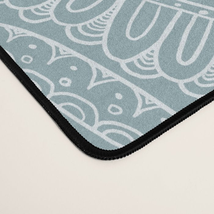 Mandala - Soft turquoise Desk Mat Gallery Image 4