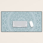 Mandala - Soft turquoise Desk Mat Gallery Image 1