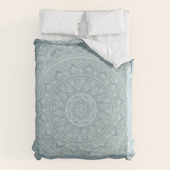 Mandala - Soft turquoise Duvet Cover Gallery Image 6
