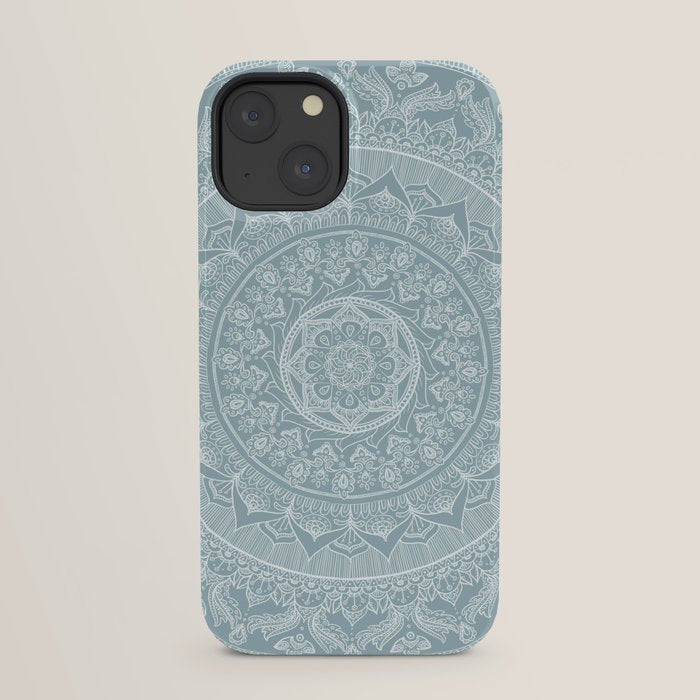 Mandala - Soft turquoise iPhone Case Gallery Image 21